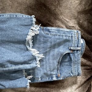 LOFT Curvy High Waist Flare Crop Jeans